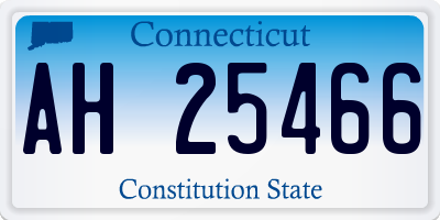 CT license plate AH25466