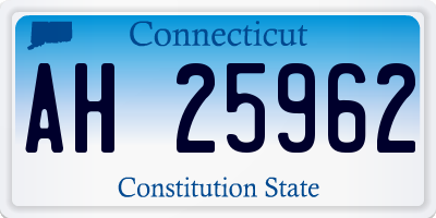 CT license plate AH25962