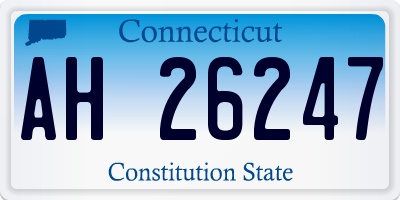 CT license plate AH26247