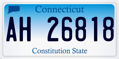 CT license plate AH26818