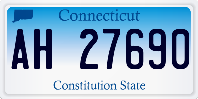 CT license plate AH27690