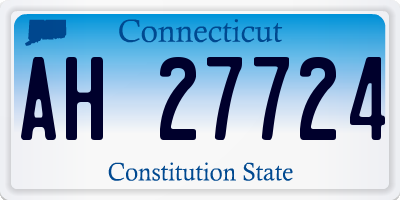 CT license plate AH27724