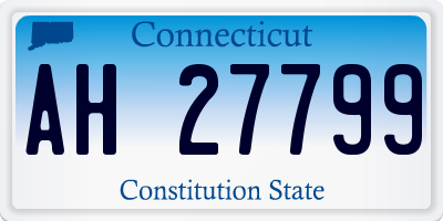 CT license plate AH27799