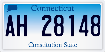 CT license plate AH28148
