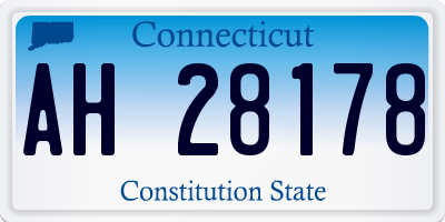CT license plate AH28178