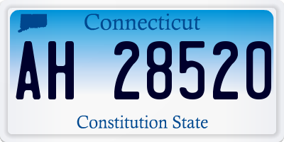 CT license plate AH28520