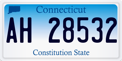 CT license plate AH28532