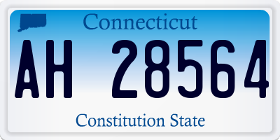 CT license plate AH28564