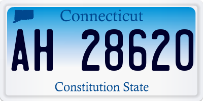 CT license plate AH28620