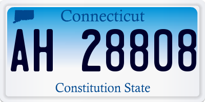 CT license plate AH28808
