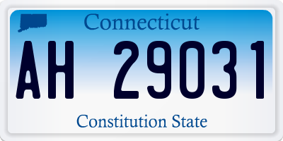 CT license plate AH29031