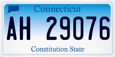 CT license plate AH29076