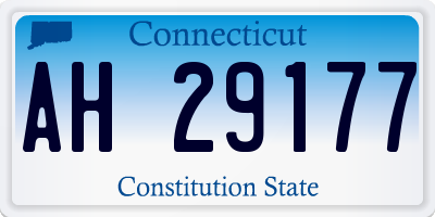 CT license plate AH29177
