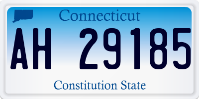 CT license plate AH29185
