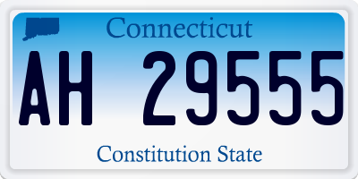 CT license plate AH29555