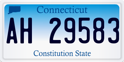 CT license plate AH29583