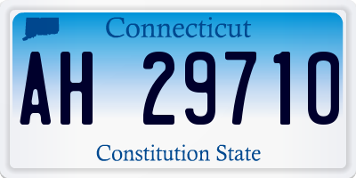 CT license plate AH29710
