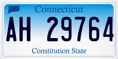 CT license plate AH29764