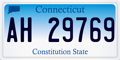 CT license plate AH29769