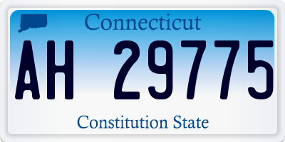 CT license plate AH29775