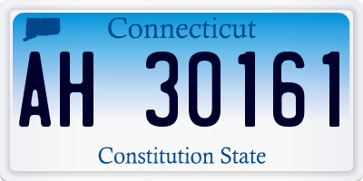CT license plate AH30161