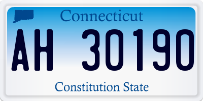 CT license plate AH30190