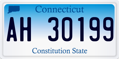 CT license plate AH30199