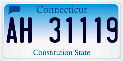 CT license plate AH31119