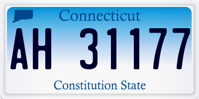 CT license plate AH31177