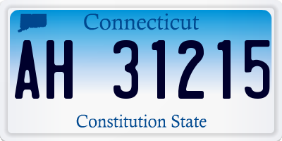 CT license plate AH31215