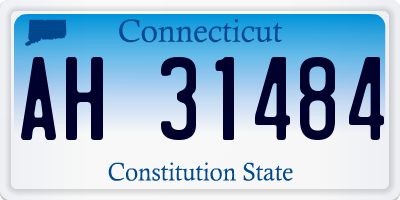 CT license plate AH31484