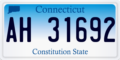 CT license plate AH31692