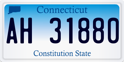 CT license plate AH31880