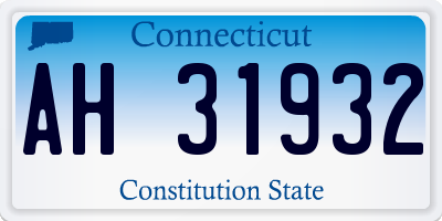 CT license plate AH31932
