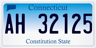 CT license plate AH32125