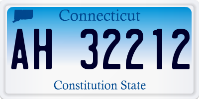 CT license plate AH32212