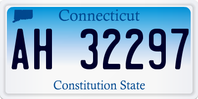 CT license plate AH32297