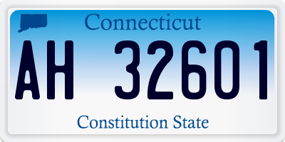 CT license plate AH32601