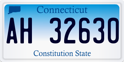 CT license plate AH32630