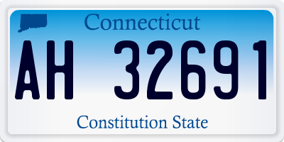 CT license plate AH32691