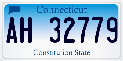 CT license plate AH32779