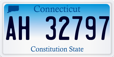 CT license plate AH32797