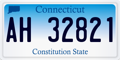 CT license plate AH32821