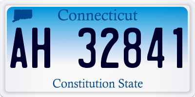 CT license plate AH32841
