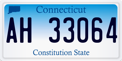 CT license plate AH33064