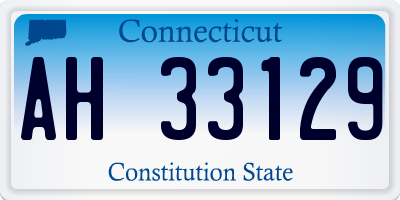 CT license plate AH33129