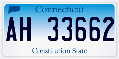 CT license plate AH33662