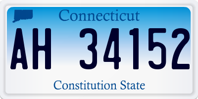 CT license plate AH34152