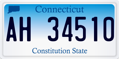 CT license plate AH34510