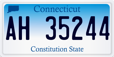 CT license plate AH35244